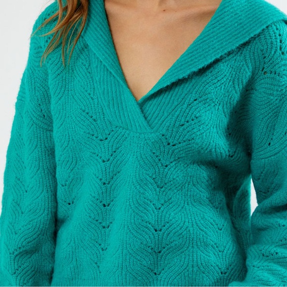 MINKPINK Taylor Sweater Green Size Medium M - Picture 3 of 8